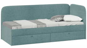 Кровать «Молли» с мягкой обивкой (900) тип 1 (Микровелюр Scandi Indigo 11) в Минусинске - minusinsk.katalogmebeli.com | фото