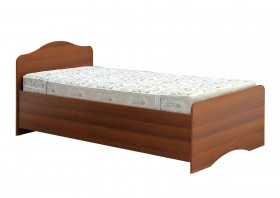 Кровать одинарная 900-1 без матраса (круглые спинки) Орех Таволато в Минусинске - minusinsk.katalogmebeli.com | фото 1