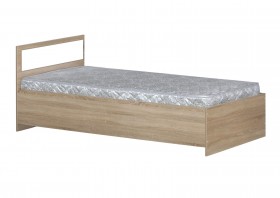 Кровать одинарная 900-2 без матраса (прямые спинки) Дуб Сонома в Минусинске - minusinsk.katalogmebeli.com | фото