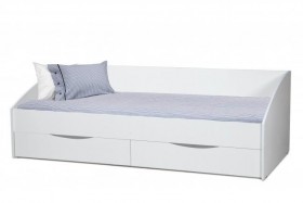 Кровать одинарная "Фея - 3" (симметричная) New/(белый / белый / ДВПО: белый) в Минусинске - minusinsk.katalogmebeli.com | фото