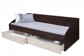 Кровать одинарная "Фея - 3" (симметричная) New (венге / вудлайн кремовый / ДВПО: белый) в Минусинске - minusinsk.katalogmebeli.com | фото 3