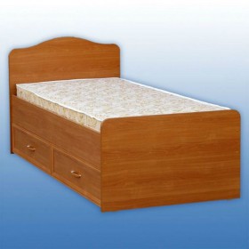 Кровать одинарная 800-2 без матраса (прямые спинки) Дуб Сонома в Минусинске - minusinsk.katalogmebeli.com | фото 2