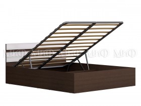 Кровать с подъемным механизмом Нэнси 1,4м (Венге/белый глянец) в Минусинске - minusinsk.katalogmebeli.com | фото