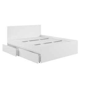 Кровать с ящиками К1.6М Мадера Белый в Минусинске - minusinsk.katalogmebeli.com | фото 3