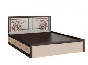 Кровать с ящиками 1,6м Мальта (Дуб венге/Дуб беленый) в Минусинске - minusinsk.katalogmebeli.com | фото