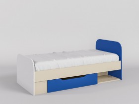 Кровать Скай 1650х750 (Синий/Белый/корпус Клен) в Минусинске - minusinsk.katalogmebeli.com | фото