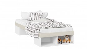Кровать «Сканди»  Дуб Гарден/Белый в Минусинске - minusinsk.katalogmebeli.com | фото 1