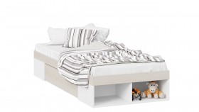 Кровать «Сканди» с ящиком Дуб Гарден/Белый в Минусинске - minusinsk.katalogmebeli.com | фото