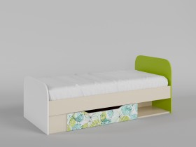 Кровать Твит 1650х750 (Белый/Зеленый/корпус Клен) в Минусинске - minusinsk.katalogmebeli.com | фото