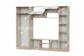 Мебель для гостиной МГС 3 Исполнение 1 Дуб Сонома / Белый в Минусинске - minusinsk.katalogmebeli.com | фото 3