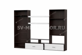 Мебель для гостиной МГС 7 Исполнение 1 Дуб Венге/Белый глянец в Минусинске - minusinsk.katalogmebeli.com | фото