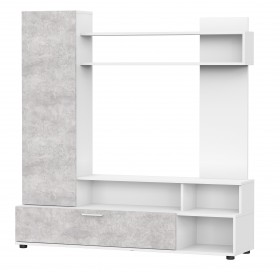 Мебель для гостиной "МГС 9" Белый / Цемент светлый в Минусинске - minusinsk.katalogmebeli.com | фото 1