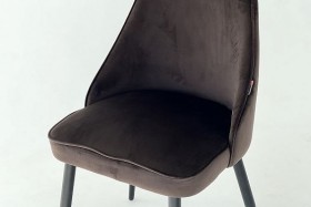 Набор стульев Милан 2 шт (кофе велюр/белый) в Минусинске - minusinsk.katalogmebeli.com | фото 3