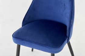Набор стульев Милан 2 шт (синий велюр/белый) в Минусинске - minusinsk.katalogmebeli.com | фото 5
