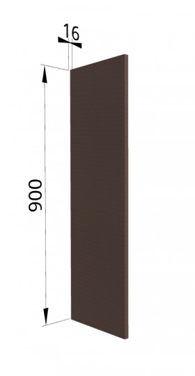 Панель торцевая ВП Квадро (для шкафа верхнего высокого) Шоколад кожа в Минусинске - minusinsk.katalogmebeli.com | фото