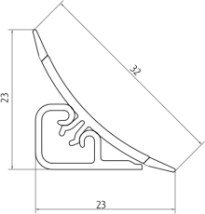 Плинтус LB-23, L=3000мм, черная сосна в Минусинске - minusinsk.katalogmebeli.com | фото 2