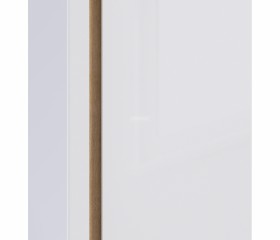 Веста СБ-2259 Шкаф 2х дверный с зеркалом Дуб Бунратти/Белый глянец в Минусинске - minusinsk.katalogmebeli.com | фото 3