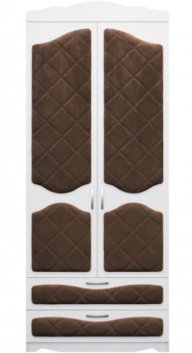 Шкаф 2-х створчатый с ящиками серии Иллюзия 08 Шоколад в Минусинске - minusinsk.katalogmebeli.com | фото