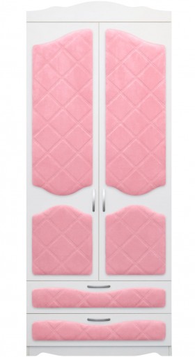 Шкаф 2-х створчатый с ящиками серии Иллюзия 36 Светло-розовый в Минусинске - minusinsk.katalogmebeli.com | фото