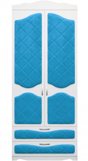 Шкаф 2-х створчатый с ящиками серии Иллюзия 84 Ярко-голубой в Минусинске - minusinsk.katalogmebeli.com | фото