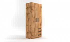 Шкаф 2-х створчатый с ящиками Шервуд (Дуб Вотан) в Минусинске - minusinsk.katalogmebeli.com | фото