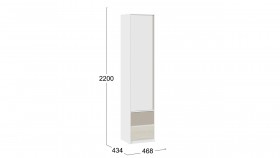 Шкаф для белья комбинированный «Сканди» Дуб Гарден/Белый/Глиняный серый в Минусинске - minusinsk.katalogmebeli.com | фото 3