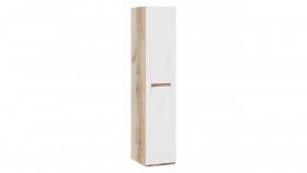 Шкаф для белья с 1-ой дверью «Фьюжн» Дуб Делано/Белый глянец в Минусинске - minusinsk.katalogmebeli.com | фото
