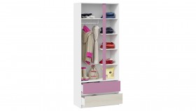Шкаф для одежды комбинированный «Сканди» Дуб Гарден/Белый/Лиловый в Минусинске - minusinsk.katalogmebeli.com | фото 4