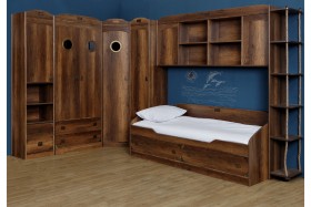 Шкаф комбинированный для одежды «Навигатор» (Дуб Каньон) в Минусинске - minusinsk.katalogmebeli.com | фото 3