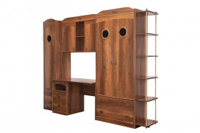 Шкаф комбинированный для одежды «Навигатор» (Дуб Каньон) в Минусинске - minusinsk.katalogmebeli.com | фото 5