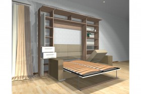 Шкаф-кровать с диваном Каролина в Минусинске - minusinsk.katalogmebeli.com | фото 3