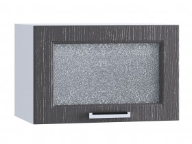 Шкаф верхний горизонтальный со стеклом 500, ШВГС 500 (Клен серый/корпус белый) в Минусинске - minusinsk.katalogmebeli.com | фото