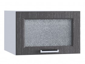 Шкаф верхний горизонтальный со стеклом 510, ШВГС 510 (Клен серый/корпус белый) в Минусинске - minusinsk.katalogmebeli.com | фото