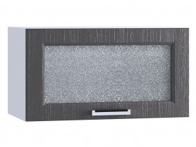 Шкаф верхний горизонтальный со стеклом 600, ШВГС 600 (Клен серый/корпус белый) в Минусинске - minusinsk.katalogmebeli.com | фото