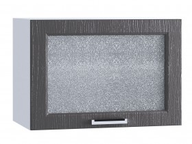 Шкаф верхний горизонтальный со стеклом 609, ШВГС 609 (Клен серый/корпус белый) в Минусинске - minusinsk.katalogmebeli.com | фото