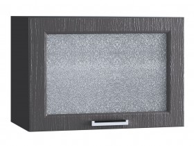 Шкаф верхний горизонтальный со стеклом 609, ШВГС 609 (Клен серый/корпус венге) в Минусинске - minusinsk.katalogmebeli.com | фото