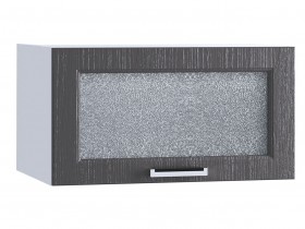 Шкаф верхний горизонтальный со стеклом 610, ШВГС 610 (Клен серый/корпус белый) в Минусинске - minusinsk.katalogmebeli.com | фото