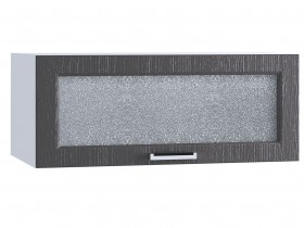 Шкаф верхний горизонтальный со стеклом 810, ШВГС 810 (Клен серый/корпус белый) в Минусинске - minusinsk.katalogmebeli.com | фото
