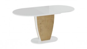 Стол обеденный «Монреаль» Тип 1 (Белый глянец/Бунратти) в Минусинске - minusinsk.katalogmebeli.com | фото 2