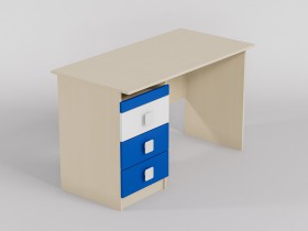 Стол (прямая столешница) Скай люкс (Синий/Белый/корпус Клен) в Минусинске - minusinsk.katalogmebeli.com | фото