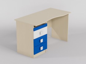 Стол (столешница с выемкой) Скай люкс (Синий/Белый/корпус Клен) в Минусинске - minusinsk.katalogmebeli.com | фото 1
