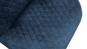 Стул «Оливер» К1С Черный муар/Микровелюр Wellmart Blue в Минусинске - minusinsk.katalogmebeli.com | фото 3