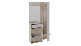Шкаф для одежды «Нуар» тип 1 Фон серый/Дуб сонома в Минусинске - minusinsk.katalogmebeli.com | фото 3